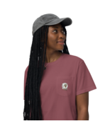 Unisex Garment-Dyed Pocket T-Shirt – Sir Mittens (Brick) - $59.99