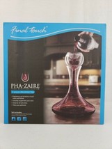 Final Touch Pha-Zaire Wine Aeration System 3 Piece Glass Decanter Aerator Filter - £48.70 GBP