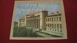 Vintage Antique Chinese Great Hall Of The People Picture Jigsaw Wood Puzzle - £31.53 GBP
