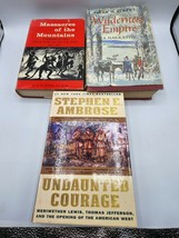 3 Vintage Books, Undaunted Courage Massacres in the mountains Wilderness Empi... - £7.69 GBP