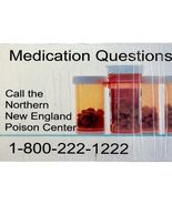 Northern New England Poison Control Center Magnet Advertisement Vintage E55 - $366.69 MXN