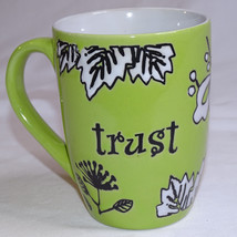 Green Christian Art Gifts Trust Coffee Mug 11 Ounce Green Hibiscus Tea Cup Mug - £7.35 GBP