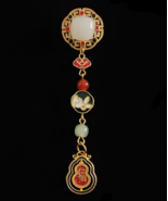 Blessings Jade Rabbit Brooch Pin | Retro Formal Handmade Lapel Pin #1287A - $60.31 CAD