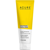 ACURE Brightening Facial Scrub All Skin Types, Kelp &amp; French Green Clay, 4 Ounce - £10.35 GBP