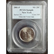 2001-P New York State Quarter PCGS Sample NY 25C Coin 168 - £11.09 GBP