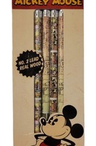 Walt Disney pencils vtg MICKEY MOUSE comic cartoon strip lead no 2 NOS 4... - $7.99
