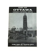 Vintage 1961 Ottawa Canada National Capital Tourist Travel Map - £7.37 GBP