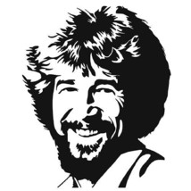 Bob Ross sticker VINYL DECAL Master Painter Landscape Happy Little Trees - £5.32 GBP