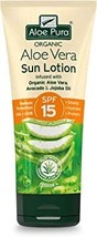 Aloe Pura, Organic Aloe Vera Sun Lotion SPF 15, Natural, Vegan, Cruelty ... - $226.05 MXN