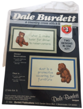 Dale Burdett Country Counted Cross Stitch Kit Teddy Bear Humor Funny Sayings New - £7.09 GBP