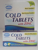 Hyland's Cold Tablets With Zinc Homeopathic 50 Dissolving Tablets image 1