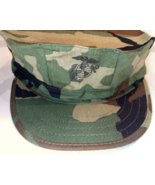 NEW BDU WOODLAND 8 Point MARINE CORPS USMC UTILITY CAP COVER EGA XL 7 1/... - $19.35