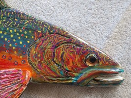 2023,Hand Carved/Painted Trout, (Picture Is Sample Of Carvings) 25 Inchers - £210.54 GBP