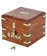 Handicrafted Wooden Money Bank Saving Box/Piggy Bank Gifts for Kids &amp; Ad... - $37.61