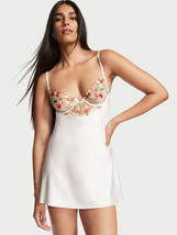 Victoria&#39;s Secret M,L,XL SLIP DRESS satin WHITE red green strawberry ebr... - £93.02 GBP