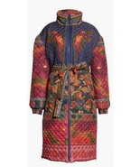Farm Rio S Small Mixed Patchwork Reversible Midi Puffer Jacket Coat $350 - $396.97 CAD