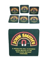 6 John Smiths Yorkshire Bitter Beer Double-Sided Bar Coasters 4&quot; x 4&quot; - £7.80 GBP