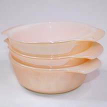 Set Of 3 1940s Fire King Individual Meal Dish Peach Lustre Ware 12 Ounce... - $12.13