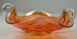 Fenton Art Glass Bon Bon Dish Honeycomb Marigold Pattern Collectible Decor Candy - £17.78 GBP