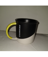 Starbucks Black White Yellow Handle Mug  - £6.92 GBP