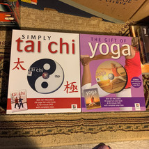 Gift Of Yoga + Simply Tai Chi Box Sets, DVD + Full Color Book In Each, C... - $10.39