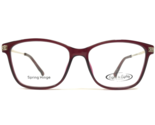 Eight to Eighty Eyeglasses Frames BRIANNA BURGUNDY Red Gold Square 53-18... - $55.63