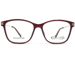Eight to Eighty Eyeglasses Frames BRIANNA BURGUNDY Red Gold Square 53-18-135 - £43.98 GBP