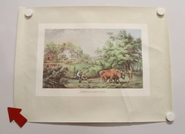 4 George H Durrie Prints HOME THANKSGIVING New England FARM SCENE Winter... - £15.57 GBP