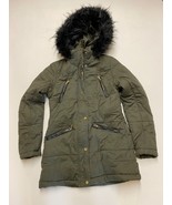 NEW LOOK Parka Winter Coat with Fur Hood in Khaki Green (ccc195) - £7.49 GBP