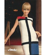 1960s Mod Color Block Sheath Dress - Knit pattern (PDF 6201) - £2.95 GBP