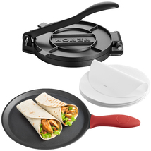 VEVOR Tortilla Press, 8" Cast Iron Tortilla and Roti Maker, Tortilladora... - $34.99