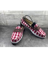 Cole Haan Boat Penny  Loafers Women 8.5B Pinch Shoes Red Plaid Comfort F... - $37.78 CAD