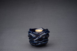 Handmade Cremation Keepsake Urn &quot;The Christ&quot; - Small | Cobalt Metallic | Ceramic - £187.84 GBP+