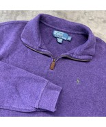 Polo Ralph Lauren Pullover Sweater 1/4 Zip Long Sleeve Purple XL - $45.99