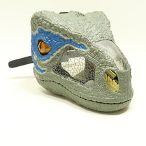 Jurassic World Chomp &#39;n Roar Mask Velociraptor Blue Mask Sound Works - $20.53