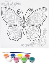 Misco Toys 11-Piece Canvas Paint Kit Pre-Drawn Outline With 8 Colors and... - $7.91+