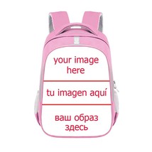 Customize Your Logo Name Image on Backpack Women Travel Bags Children School Bag - £30.69 GBP
