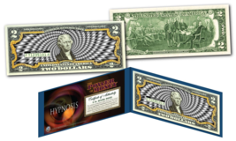 HYPNOSIS Power of Money 3-D Effect B/W Genuine Legal Tender U.S. $2 Bill... - £10.97 GBP