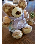 VTG Furskins Brown Bear Plush Apron Dress Baker Flour Sack Bloomers 1984 - $28.01