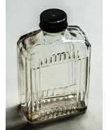 Fitch&#39;s Clear Glass 6-oz Bottle w Cap Art Deco Design Hair Oil - £3.93 GBP