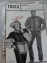 Stretch &amp; Sew Color-Blocked Jackets 1002 Pattern Size 30 32 34 36 38 40 ... - £4.74 GBP