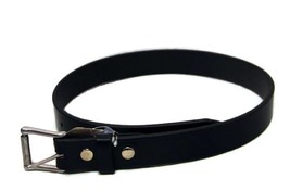 Amish Work Belt Plain Black Handmade 1½ Inch Heavy Duty Leather All Sizes Usa - £35.25 GBP