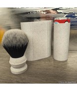 Travel Shave Brush & Arko Soap Set In Case: USA Made - $41.41 CAD