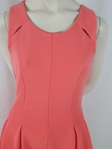 Elle Fit &amp; Flare Dress Womens 10 Coral Sleeveless Open Back Cut Out Avan... - £11.15 GBP