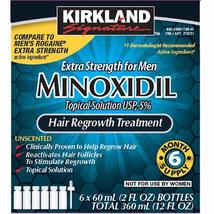 6 Months Kirkland Minoxidil 5% Extra Strength Hair Loss Regrowth Treatme... - $29.39