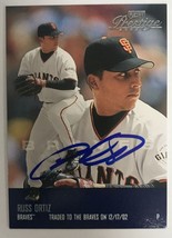Russ Ortiz Signed Autographed 2003 Playoff Prestige Baseball Card - San Francisc - £11.86 GBP