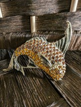 BIG VINTAGE  RHINESTONE SAILFISH Surprise SWORDFISH FISH Jumping  BROOCH - £31.55 GBP