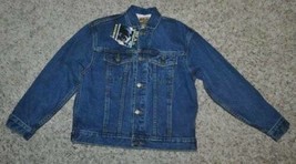 Mens Jacket Denim Bear River Workwear Heavy Jean Dark Blue Button Front-... - £32.52 GBP
