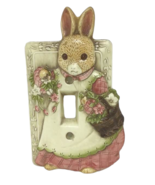 Rabbit Takahashi Light Switch Cover Momma Bunny Pink Flowers Nursery Bab... - £15.73 GBP