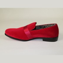 Mens AFTER MIDNIGHT Formal Stage Prom Award Tux shoes Velvet 6660 Christmas Red image 6